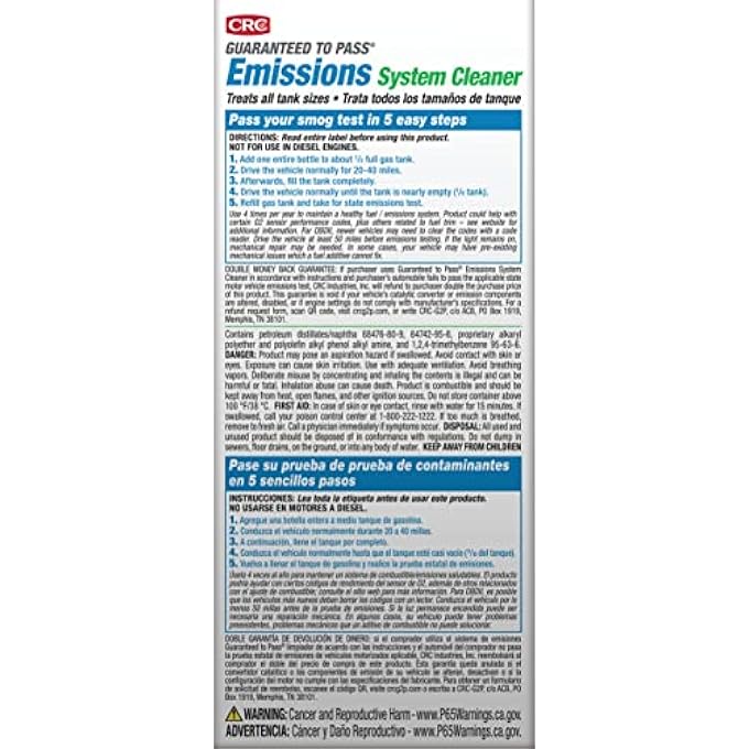 CRC 05063 GUARANTEED TO PASS EMISSIONS TEST FORMULA - 12 FL - Image 2